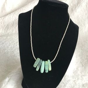 Aqua Dyed Agate Necklace